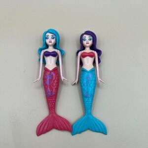 Banzai Mermaid Dive Toys Set of 2 Pink Blue Purple Pool Sinking Swim Toys Kids